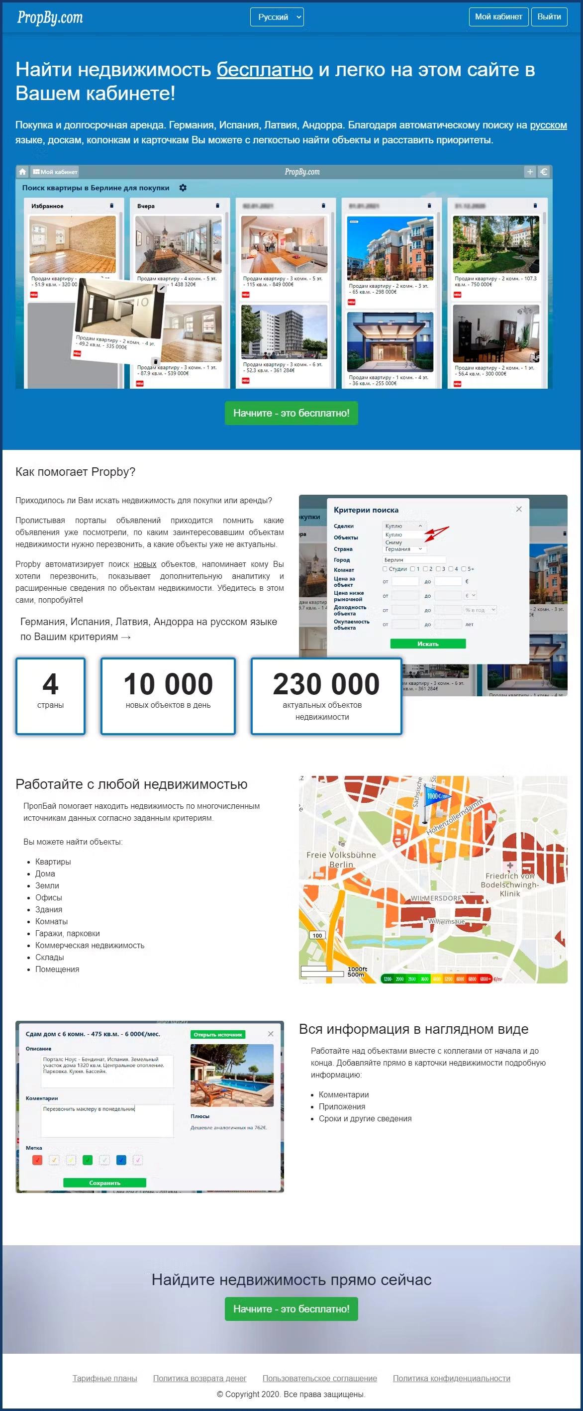 Платформа поиска выгодной недвижимости Propby